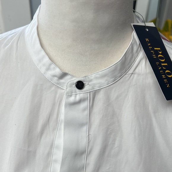 NWT Polo Ralph Lauren Womens White Cotton Sleeveless Blouse with Tie at Bottom - Picture 2 of 8